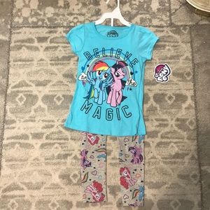 My little pony set for girls size 6